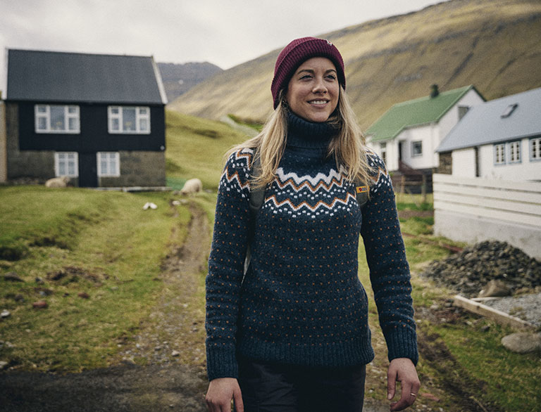 Woman standing in the country side