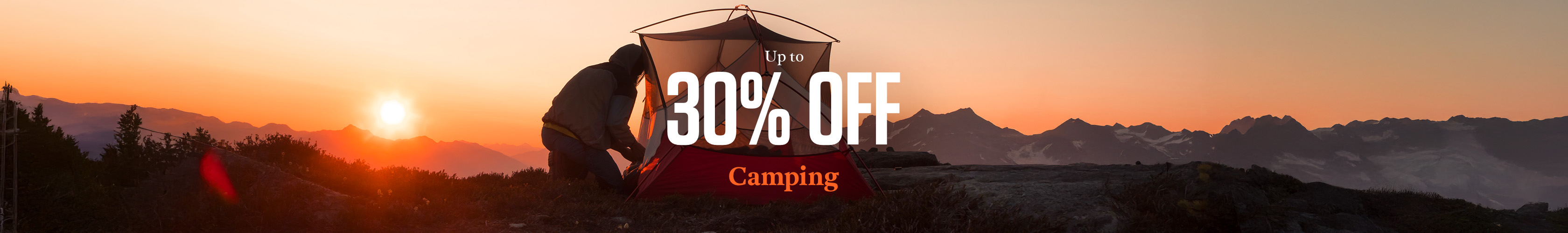 Shop up to 30% camping offer