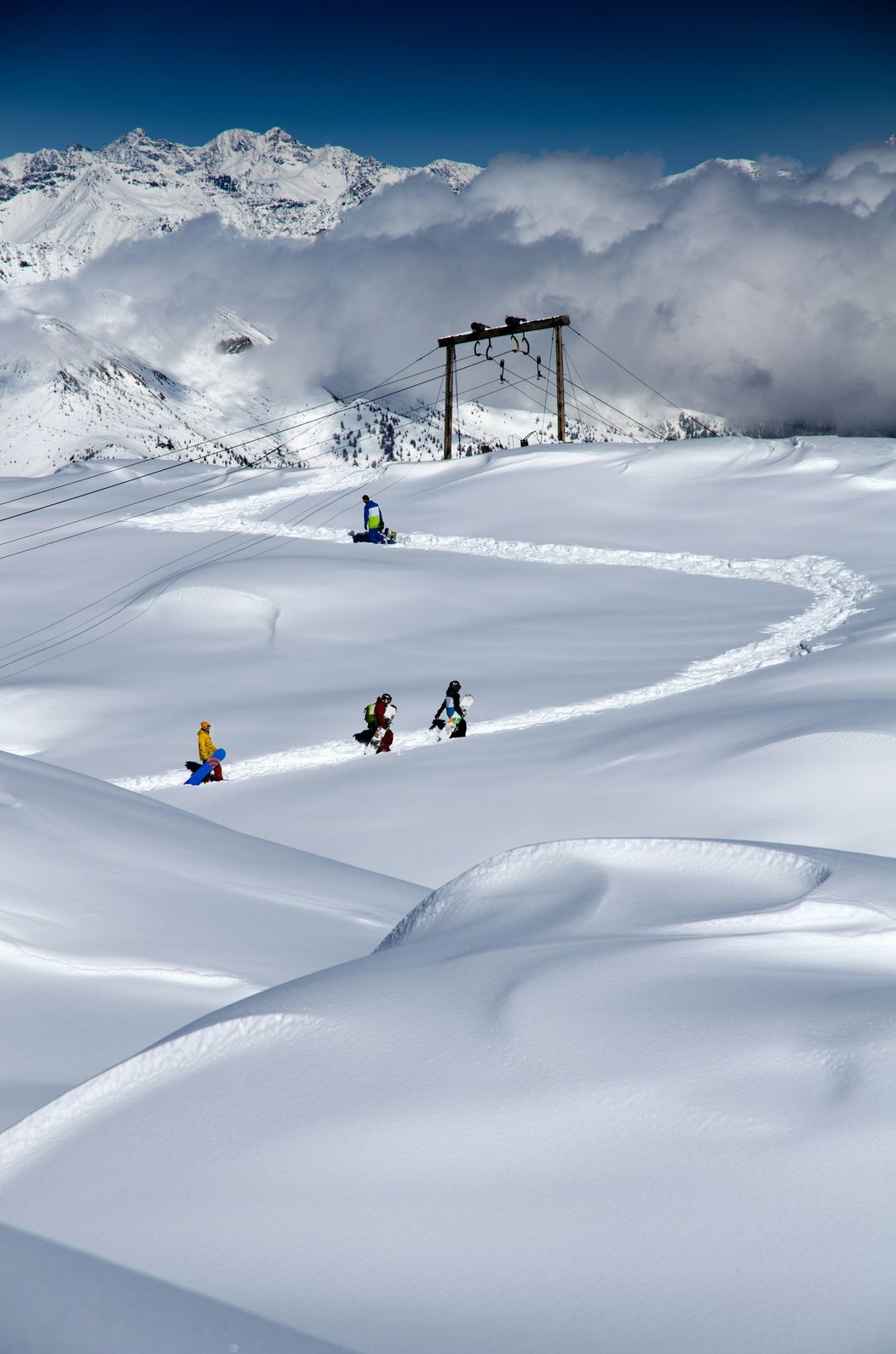 Group of people in the mountains