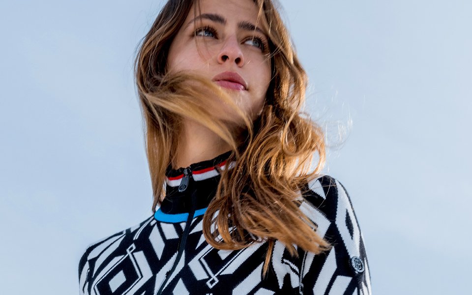 Poivre Blanc Womens Sadie Ski Jacket in Aqua Blue The Ski Shop