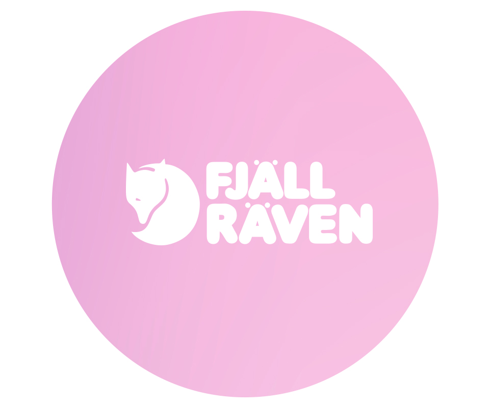 Shop Fjallraven clothes and equipment. Fjallraven logo on pink background. 