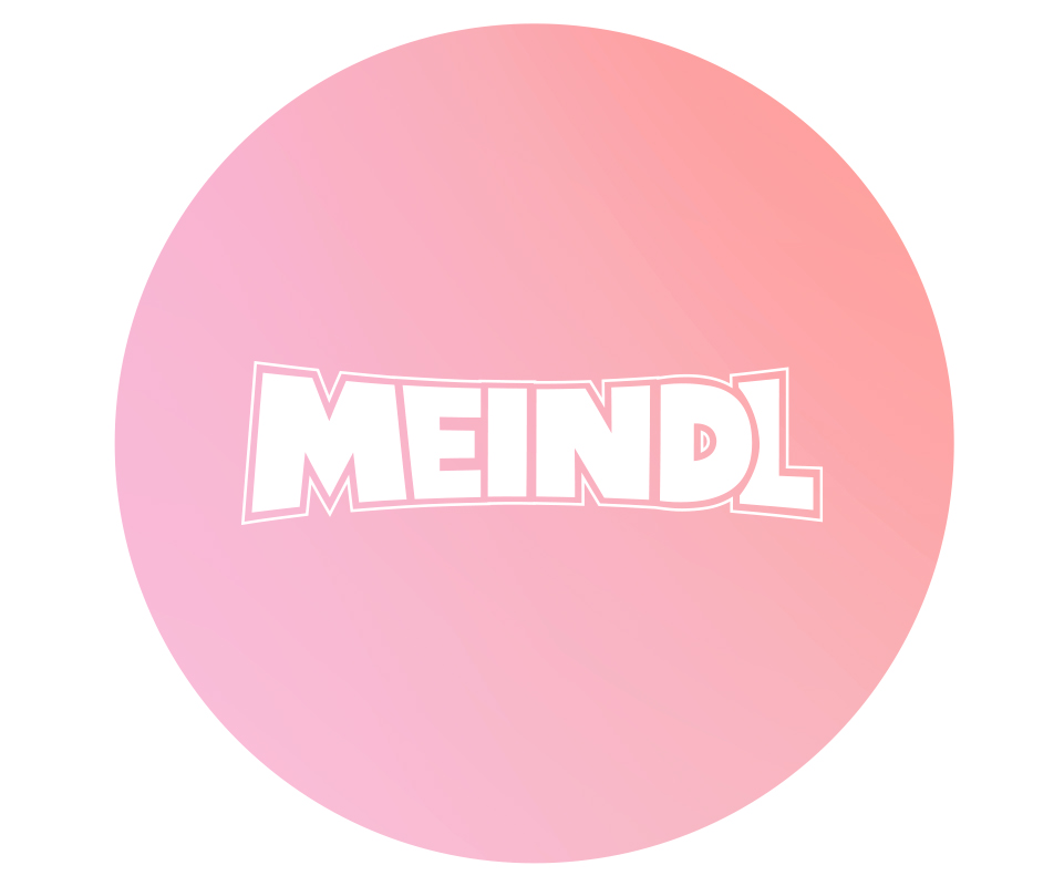 Shop Meindl footwear. Meindl brand logo on a pink background