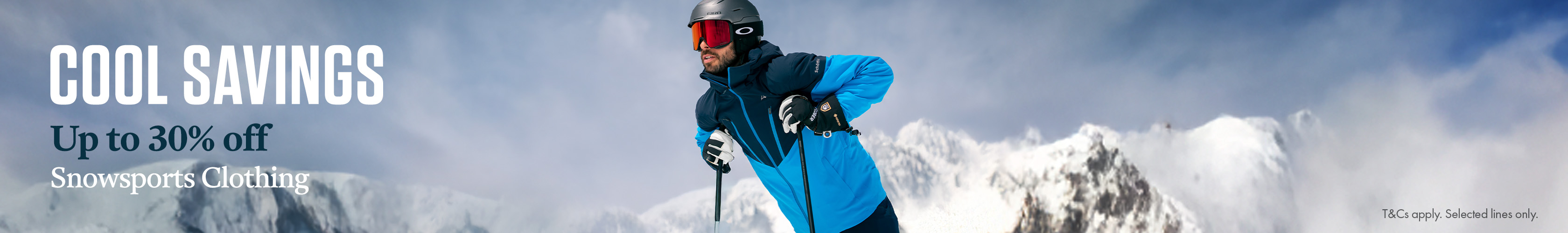 Cool Savings - up to 30% off snowsports clothing