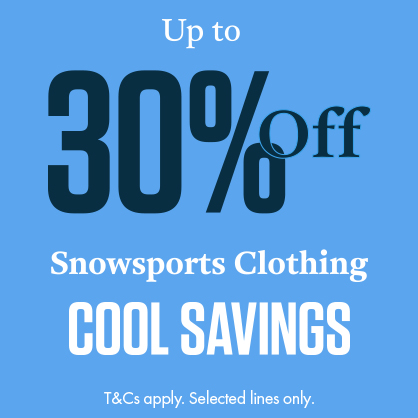 Shop up to 30% off snowsport clothing 