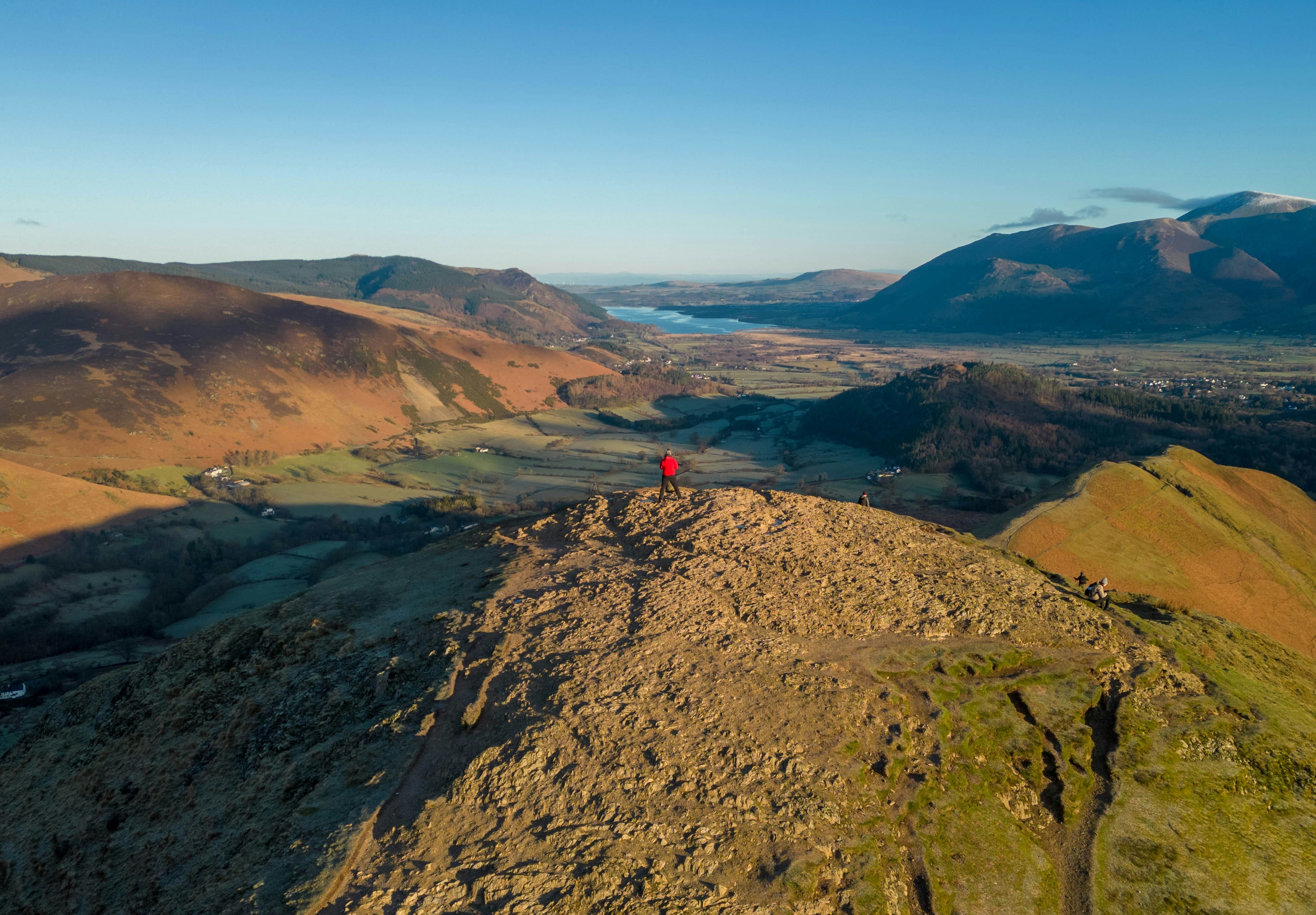 A person stood on the summit of Catbells 