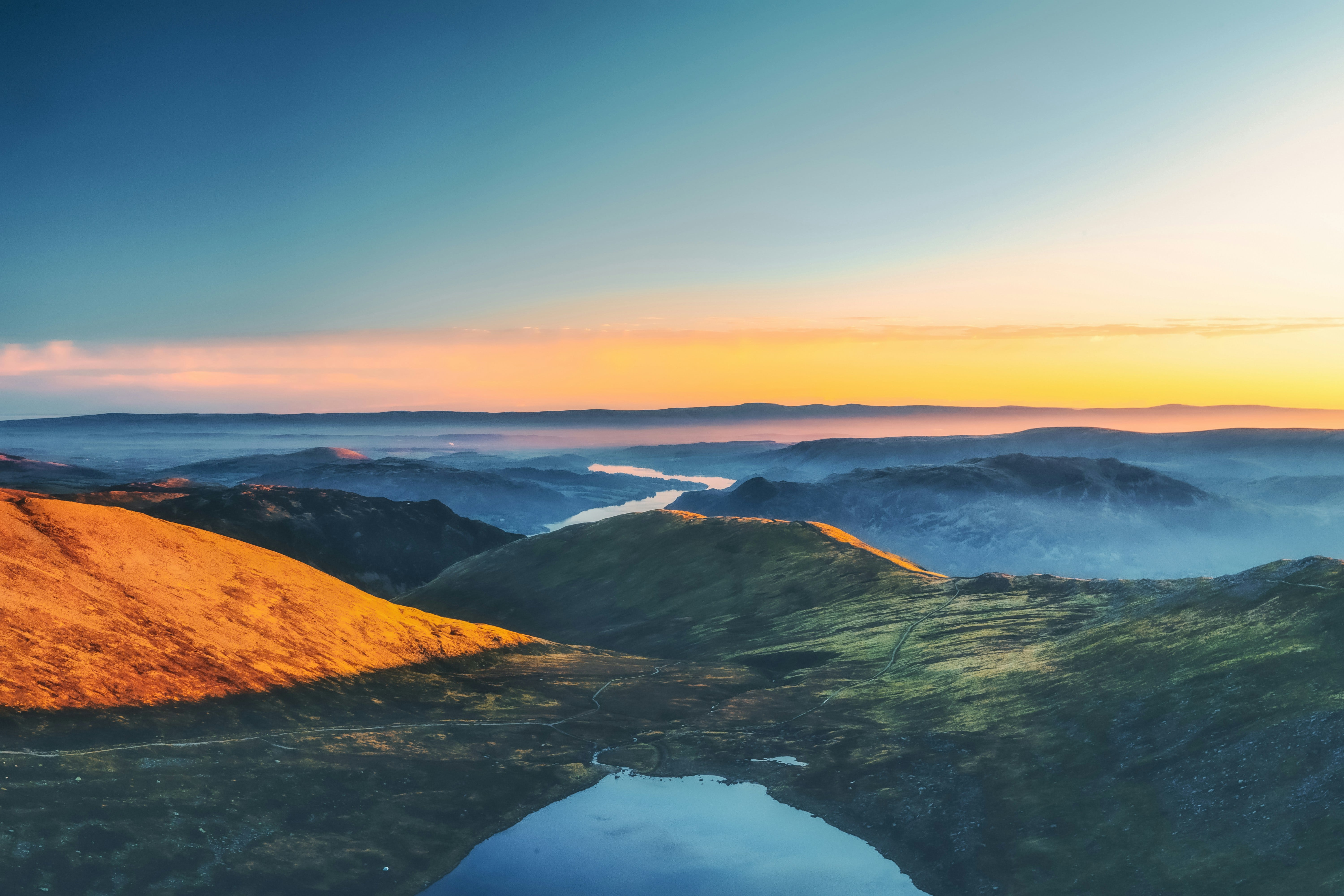 An image of a lake from Helvellyn