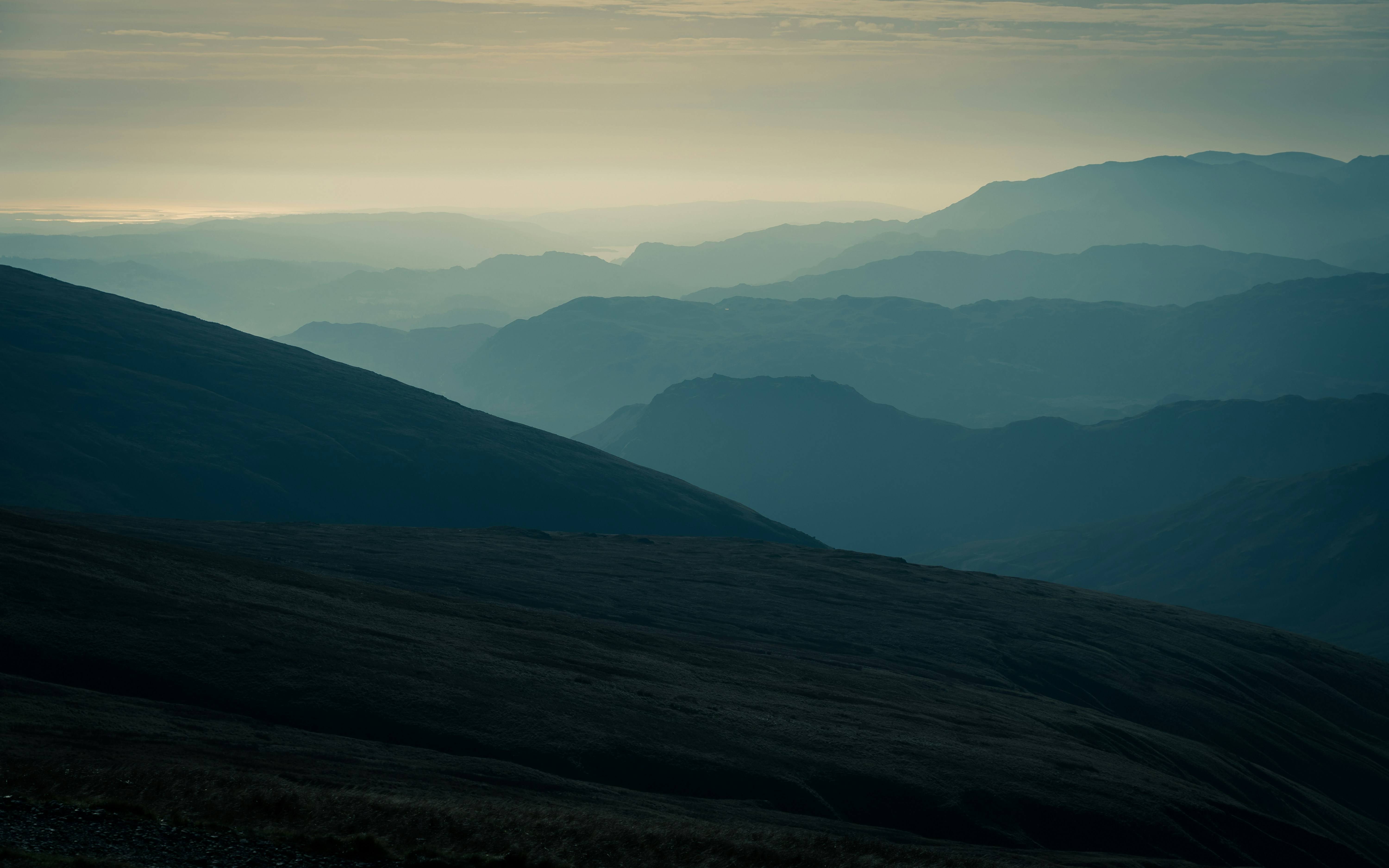 Helvellyn. An image of Helvellyn through the clouds