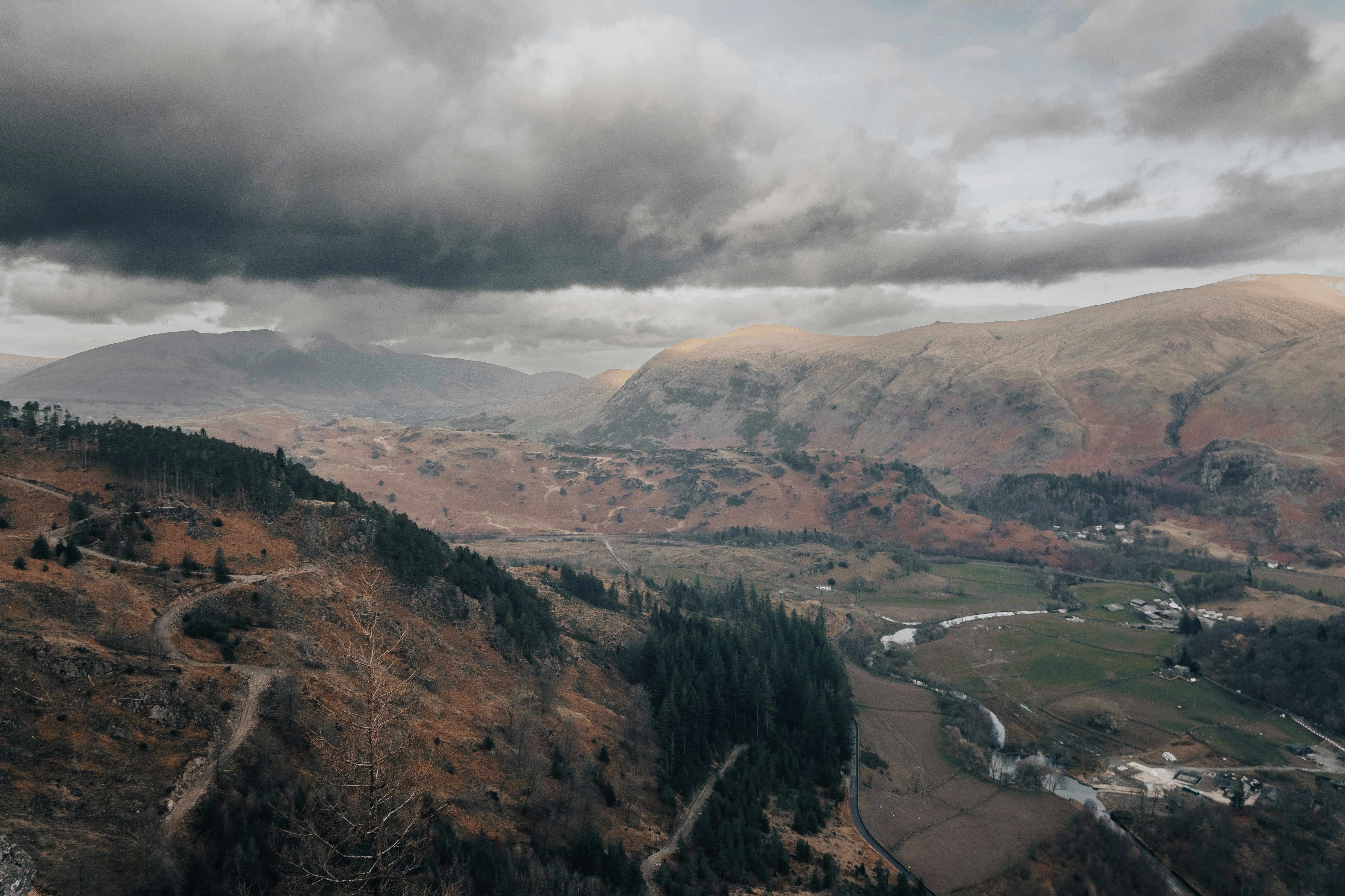 An image of Skiddaw with a cloud coming over 