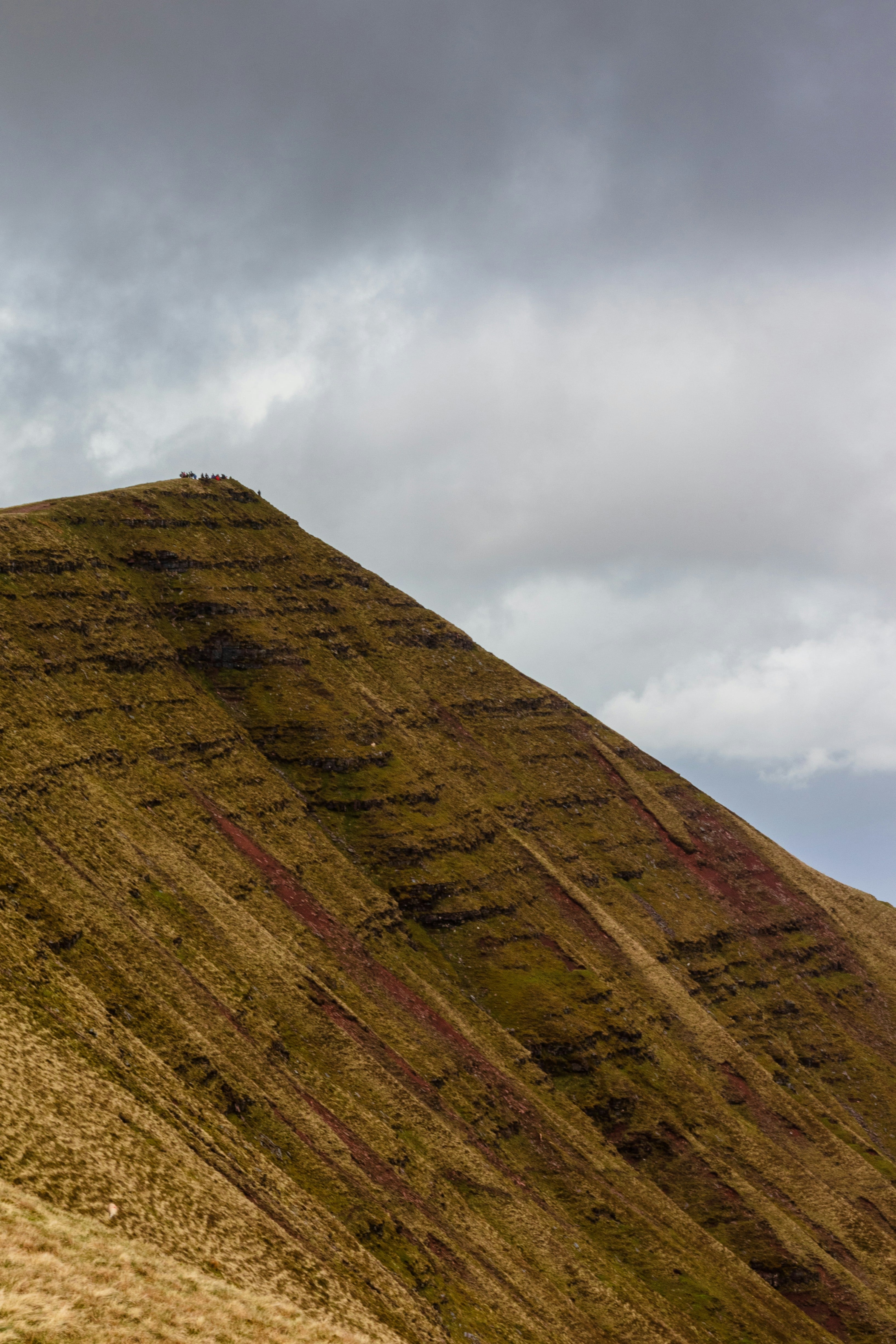 A photo taken of the summit of Pen Y Fan