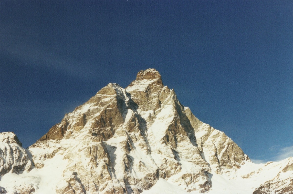 An image of The Matterhorn taken from Cervinia Ski Resort 