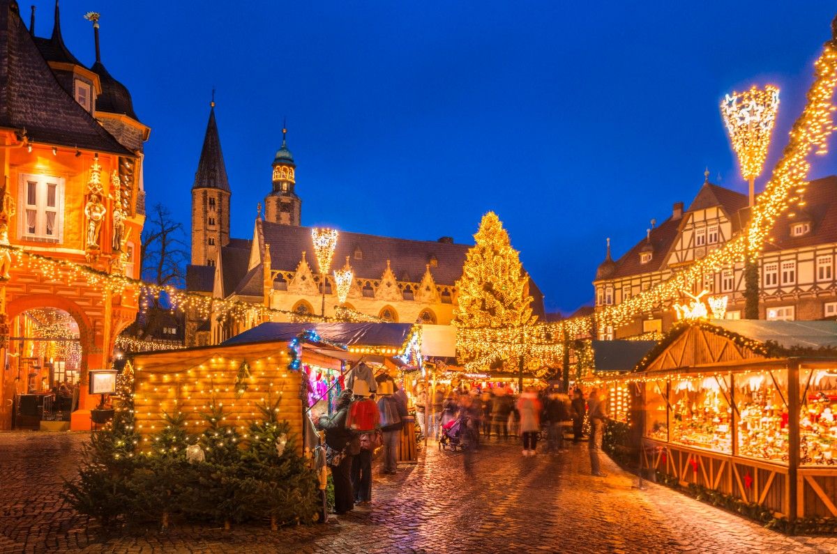 An image of a European Christmas market