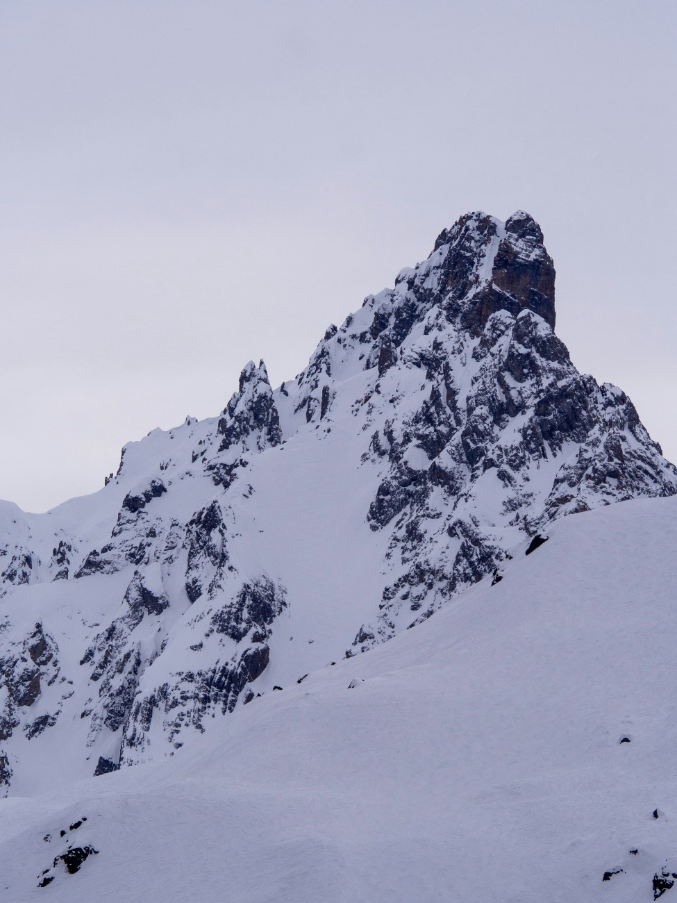 A snowy mountain Courchevel ski resort