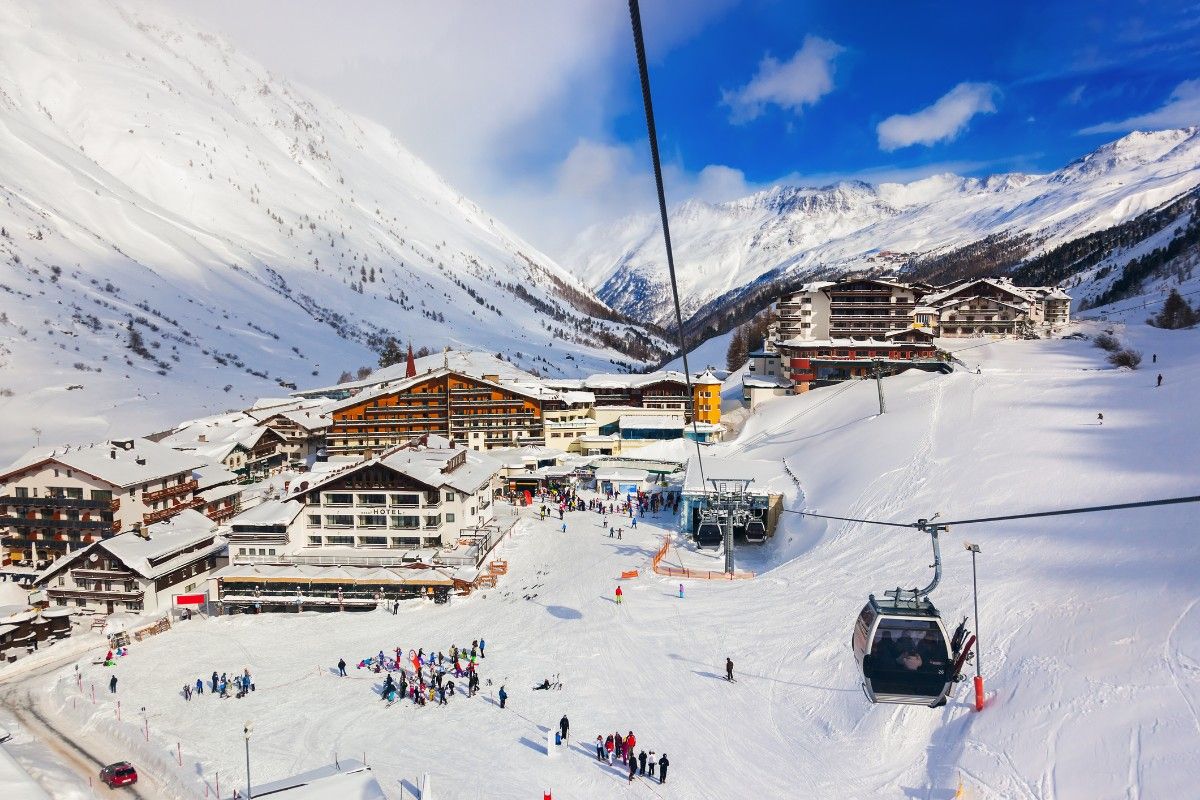 The centre of Obergurgl ski resort