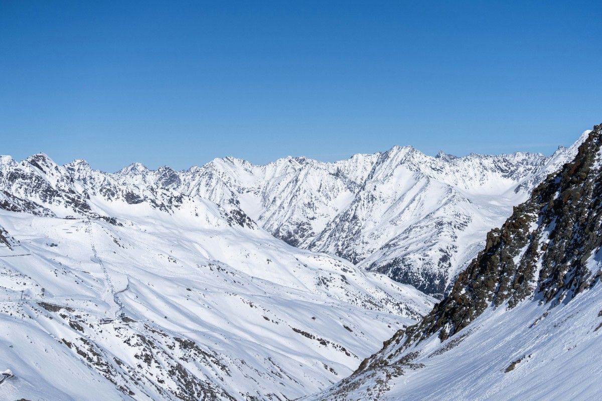 The Austrian alps at Solden ski resort 