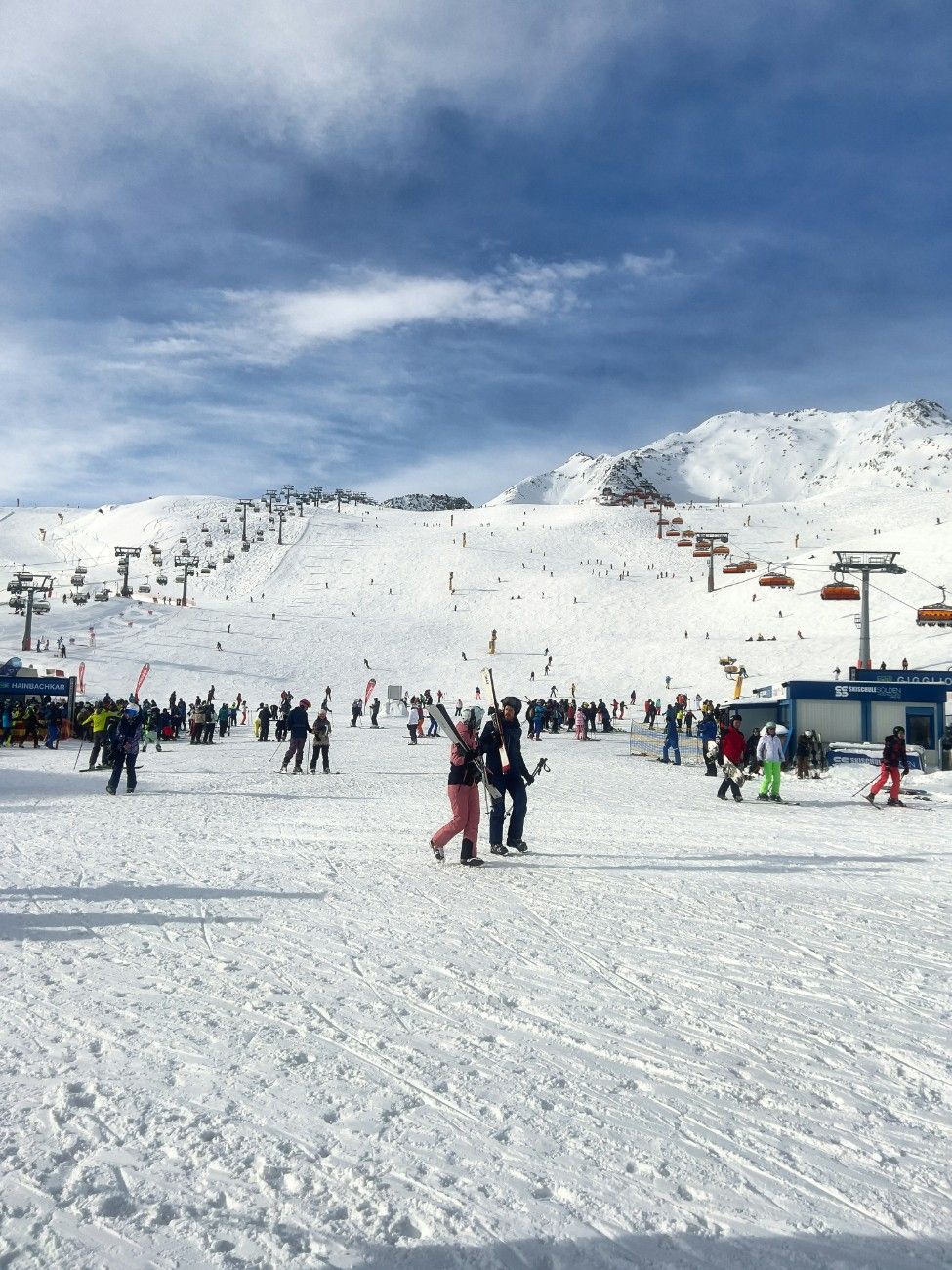 People on the piste at Solden 