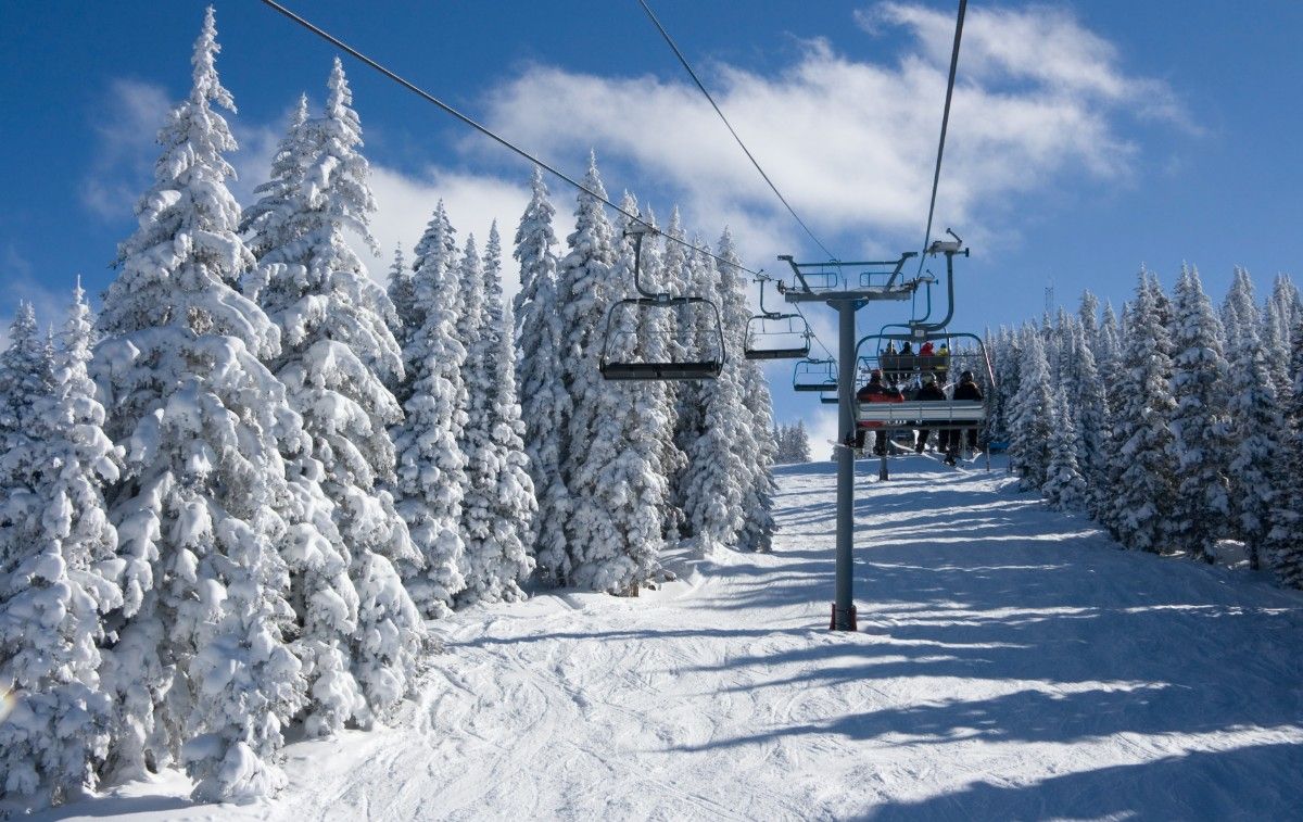 A chair lift in Vail Ski resort, Colorado 